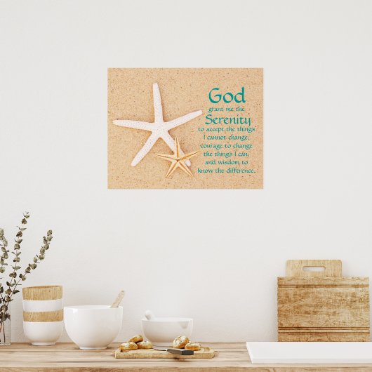 Starfish Serenity Prayer Poster (Küche)