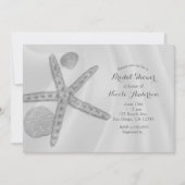Starfish & Shells Beach Brautparty oder Hochzeit Einladung (Vorderseite)
