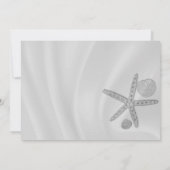 Starfish & Shells Beach Brautparty oder Hochzeit Einladung (Rückseite)