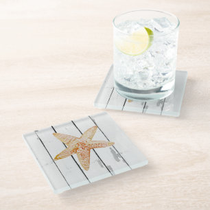Starfish Shiplap Rustic Beach Decke Glass Unterset Glasuntersetzer