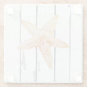 Starfish Shiplap Rustic Beach Decke Glass Unterset Glasuntersetzer (Rückseite)