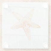 Starfish Shiplap Rustic Beach Decke Glass Unterset Glasuntersetzer (Rückseite)