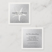 Starfish-silberne Folie Quadratische Visitenkarte (Vorne/Hinten)