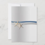 Starfish Silver und Blue Ribbon Save the Date (Rückseite)