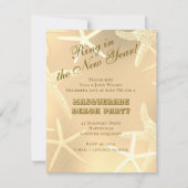 Starfish Silvester Party Einladung (Vorderseite)