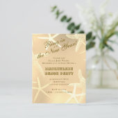 Starfish Silvester Party Einladung (Stehend Vorderseite)