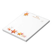 Starfish Simple Modern Personalisiert Notizblock (Rotiert)