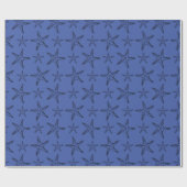 Starfish Sketch Custom Black and Blue Geschenkpapier (Flach)