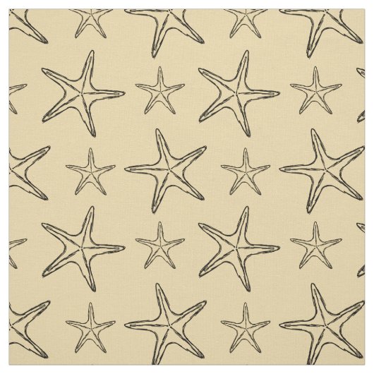 Starfish Sketch Zeichnend Muster Stoff (Muster)