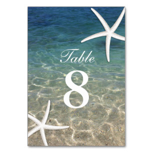 Starfish-Sommer-Strand-Hochzeits-Tischnummern Tischnummer