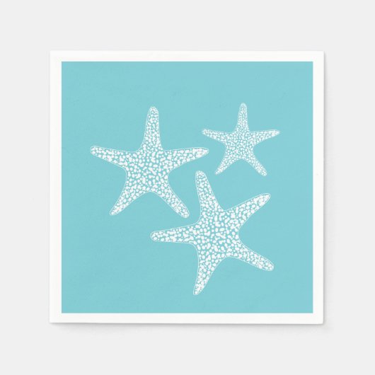 Starfish sommerliches nautisches Design Serviette (Vorderseite)