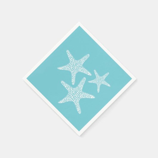 Starfish sommerliches nautisches Design Serviette (Ecke)