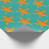 Starfish Star Fish Beach Seashell Seashell Sommer Geschenkpapier (Ecke)