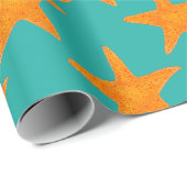 Starfish Star Fish Beach Seashell Seashell Sommer Geschenkpapier (Rolleneckpunkt)