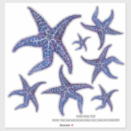 Starfish Stickers - BLAU Aufkleber