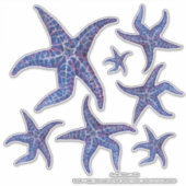 Starfish Stickers - BLAU Aufkleber (Vorderseite)