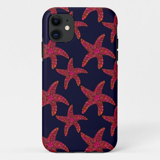 Starfish Stilmuster Case-Mate iPhone Hülle (Rückseite)