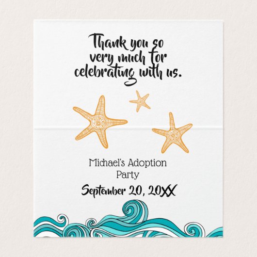 Starfish Story Adoption Vielen Dank (Innenseite Aufgefaltet)