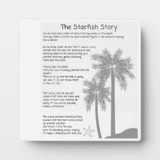 Starfish Story, Starfish Thrower, Starfish Gedicht Fotoplatte