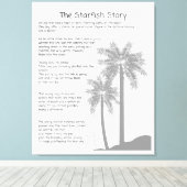 Starfish Story, Starfish Thrower, Starfish Gedicht Leinwanddruck (Insitu (Holzboden))