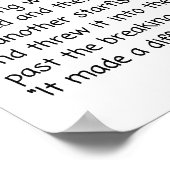 Starfish Story, Starfish Thrower, Starfish Gedicht Poster (Ecke)