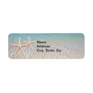 Starfish-Strand-Hochzeits-Adressen-Etiketten