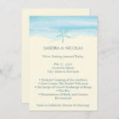 Starfish-Strand-Hochzeits-Programm II Einladung (Vorne/Hinten)