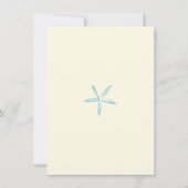 Starfish-Strand-Hochzeits-Programm II Einladung (Rückseite)