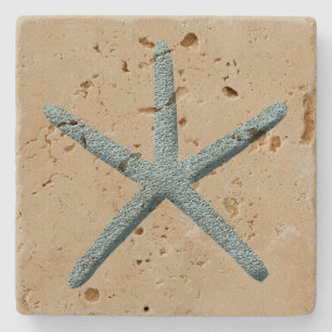 Starfish-Strand-Sand-rustikales See Steinuntersetzer