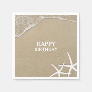 Starfish-Strand-Thema-alles Gute zum Geburtstag Serviette