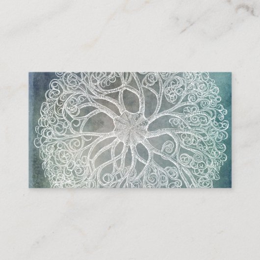 Starfish Stranddekor Blaue Wasserfarbe Aquamarin I Visitenkarte (Vorderseite)