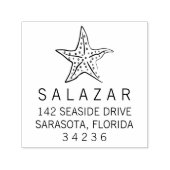 Starfish Style Beach House Rücksendeadresse Permastempel (Design)
