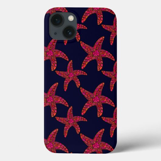 Starfish Style Muster Case-Mate iPhone Hülle (Rückseite)