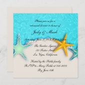 Starfish Summer Beach Probe Dinner Einladung (Vorne/Hinten)