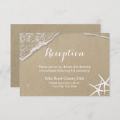 Starfish Summer Beach Wedding Empfang Begleitkarte (Vorne/Hinten)