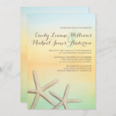 Starfish Sunset Beach Tropical Wedding Einladung (Vorne/Hinten)