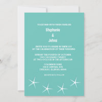 Starfish Teal Blue Beach Zielort Wedding Cool