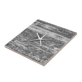 Starfish Treibholz Schwarz und Weiß Fliese (Seite)