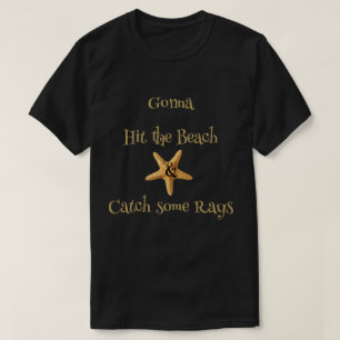 Starfish trifft den Strand und fischen Rays T- T-Shirt