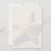 Starfish Tropical Wedding Beach Einladung (Rückseite)