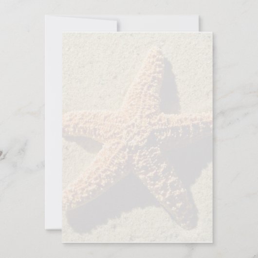 Starfish Tropical Wedding Beach Einladung (Rückseite)
