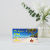 Starfish-tropische Sandy-Strand-Palme-Insel Visitenkarte (Stehend Vorderseite)