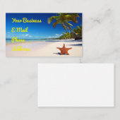 Starfish-tropische Sandy-Strand-Palme-Insel Visitenkarte (Vorne/Hinten)