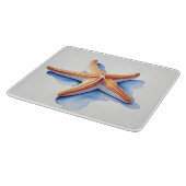 Starfish und Blaue Silhouette Schneidebrett (Ecke)