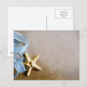 Starfish und blaues Band Postkarte (Vorne/Hinten)
