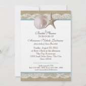 Starfish und Brautparty der Weißen Spitzen Einladung (Vorderseite)