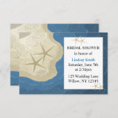 Starfish und Brautparty im Ozean Einladung (Vorne/Hinten)