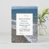 Starfish und Brautparty im Ozean Einladung (Stehend Vorderseite)