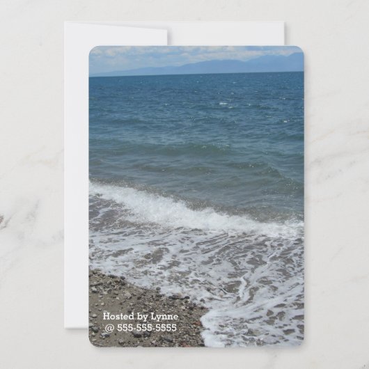 Starfish und Brautparty im Ozean Einladung (Rückseite)