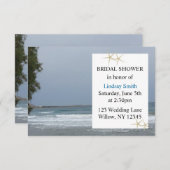 Starfish und Brautparty im Ozean Einladung (Vorne/Hinten)